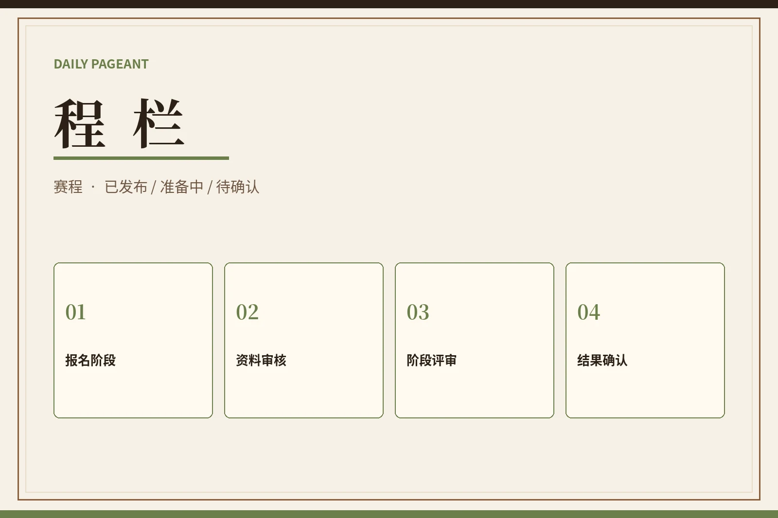 每日大赛赛程状态
